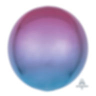 16" Orbz Sphere Shape Balloon - Purple & Blue