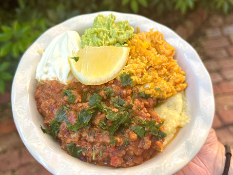 RECIPE: Minced and Moist, Level 5- Chili Con Carne, Spicy Sweet Corn and Polenta