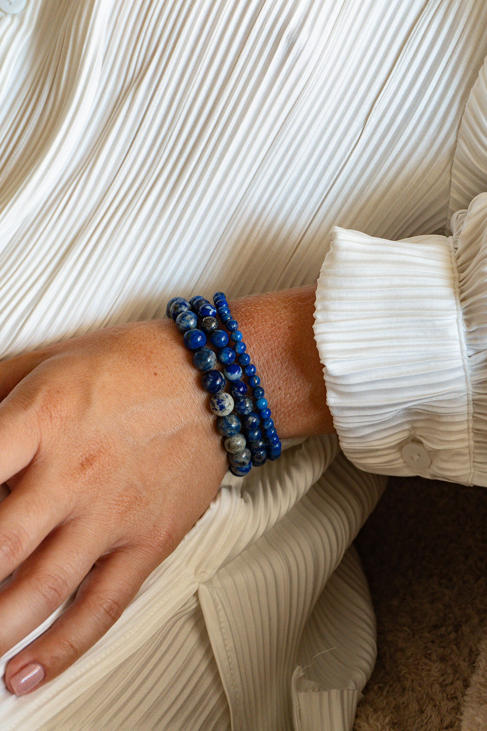Bracelet Kupala Moon en pierre naturelle de lapis lazuli