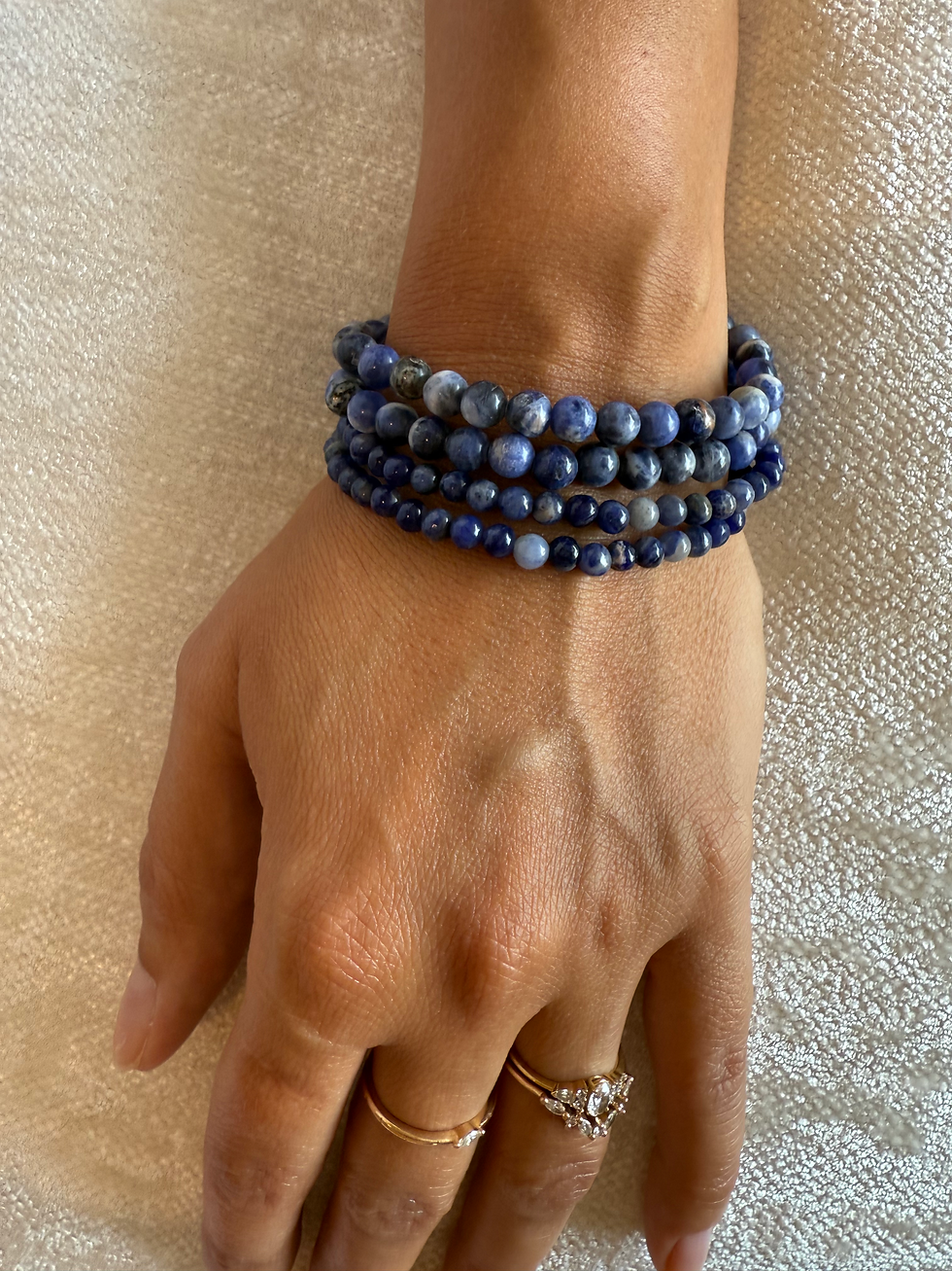 Bracelet Sodalite – Intuition, Clarté et Sérénité