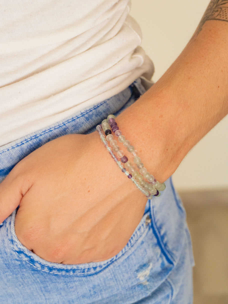 Bracelet Kupala Moon en pierre naturelle de Fluorine