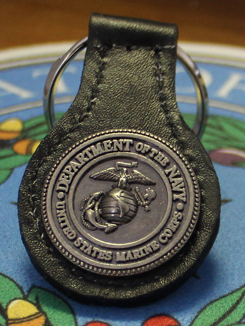 US MARINE KEYCHAIN (LEATHER) | lonestarherogear