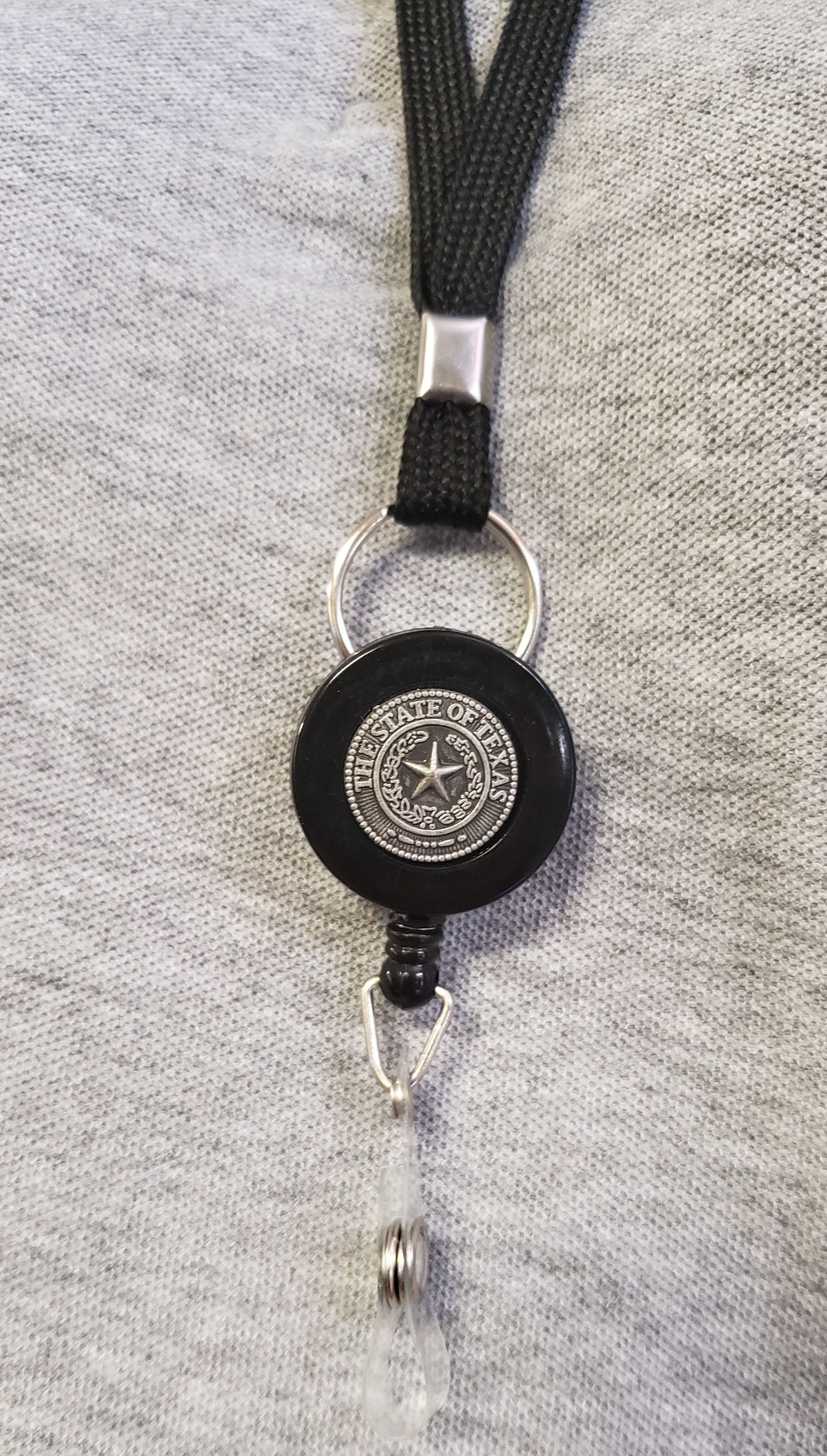 PEWTER STATE OF TEXAS LANYARD 2 IN 1