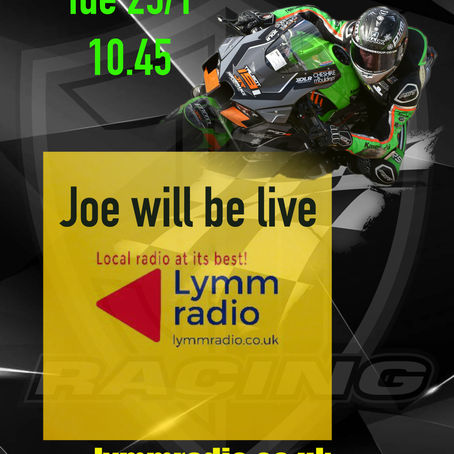 Live on Lymm Radio .....  TUE 25/1 