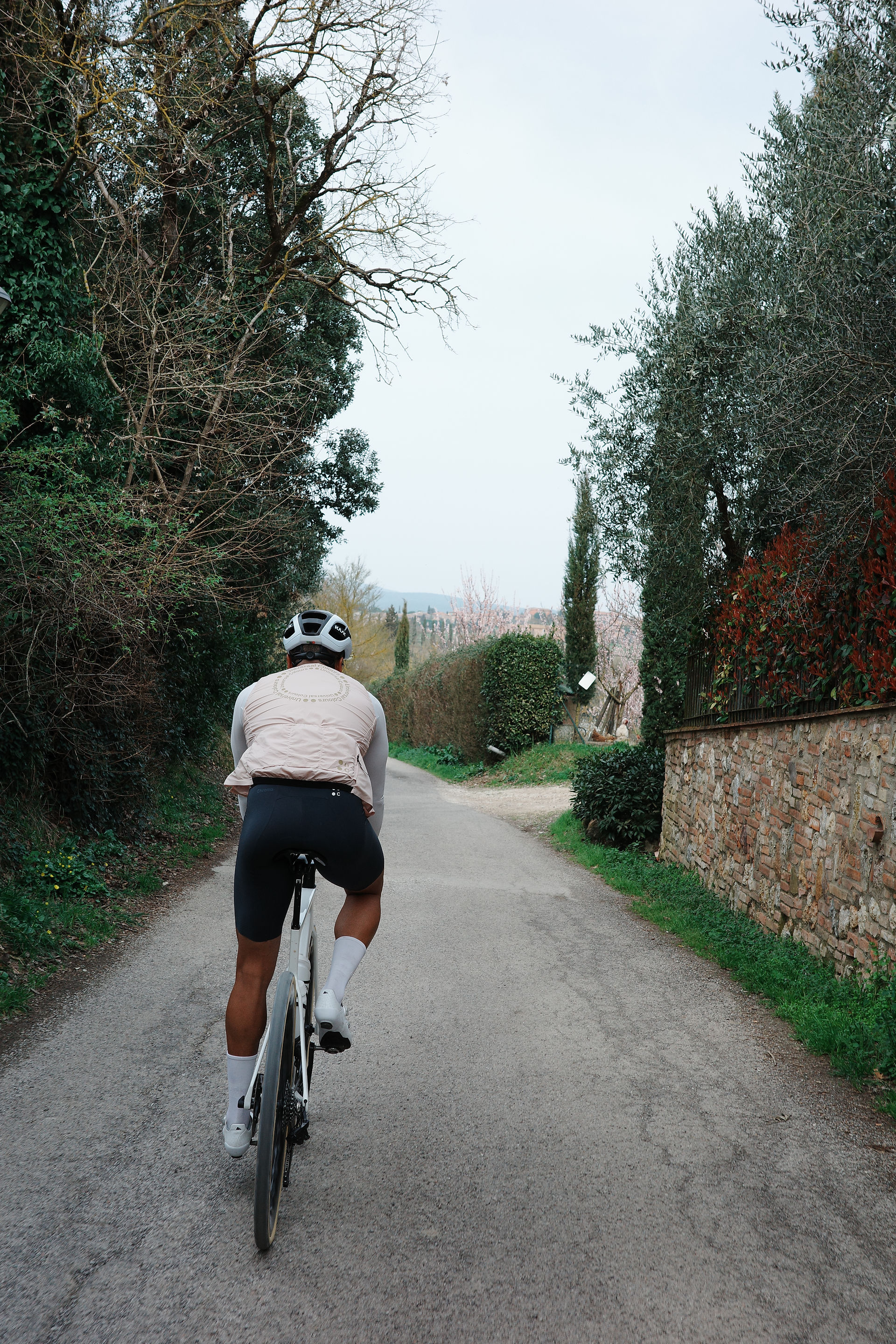 cyclist in italy on holidays