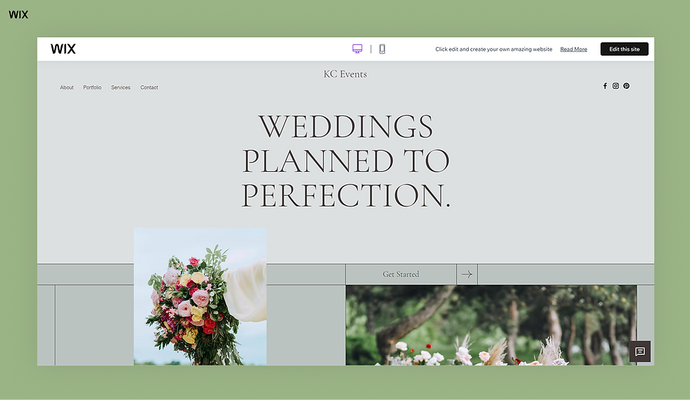 wedding planner website template