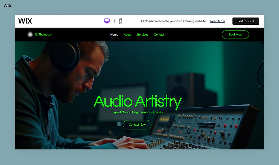 Sound engineer website template