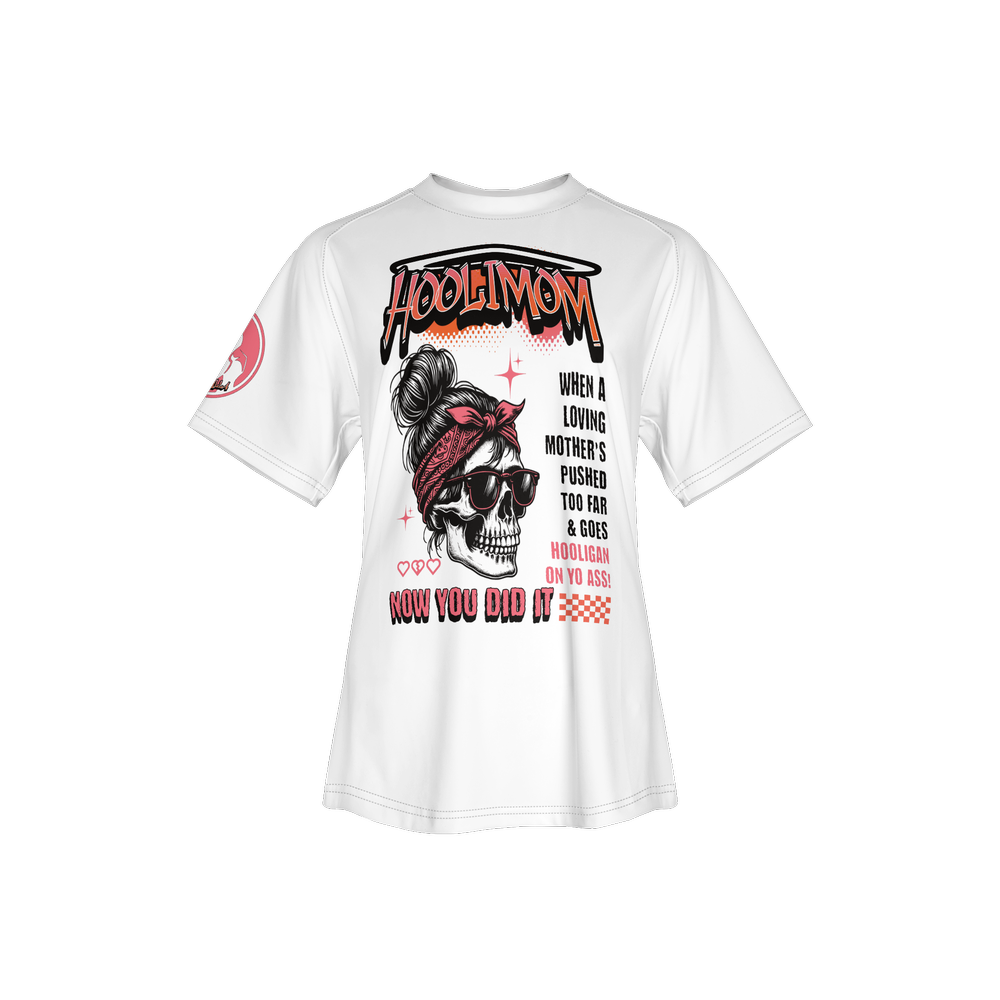 Women's Athletic T-Shirt - Hoolimom - White