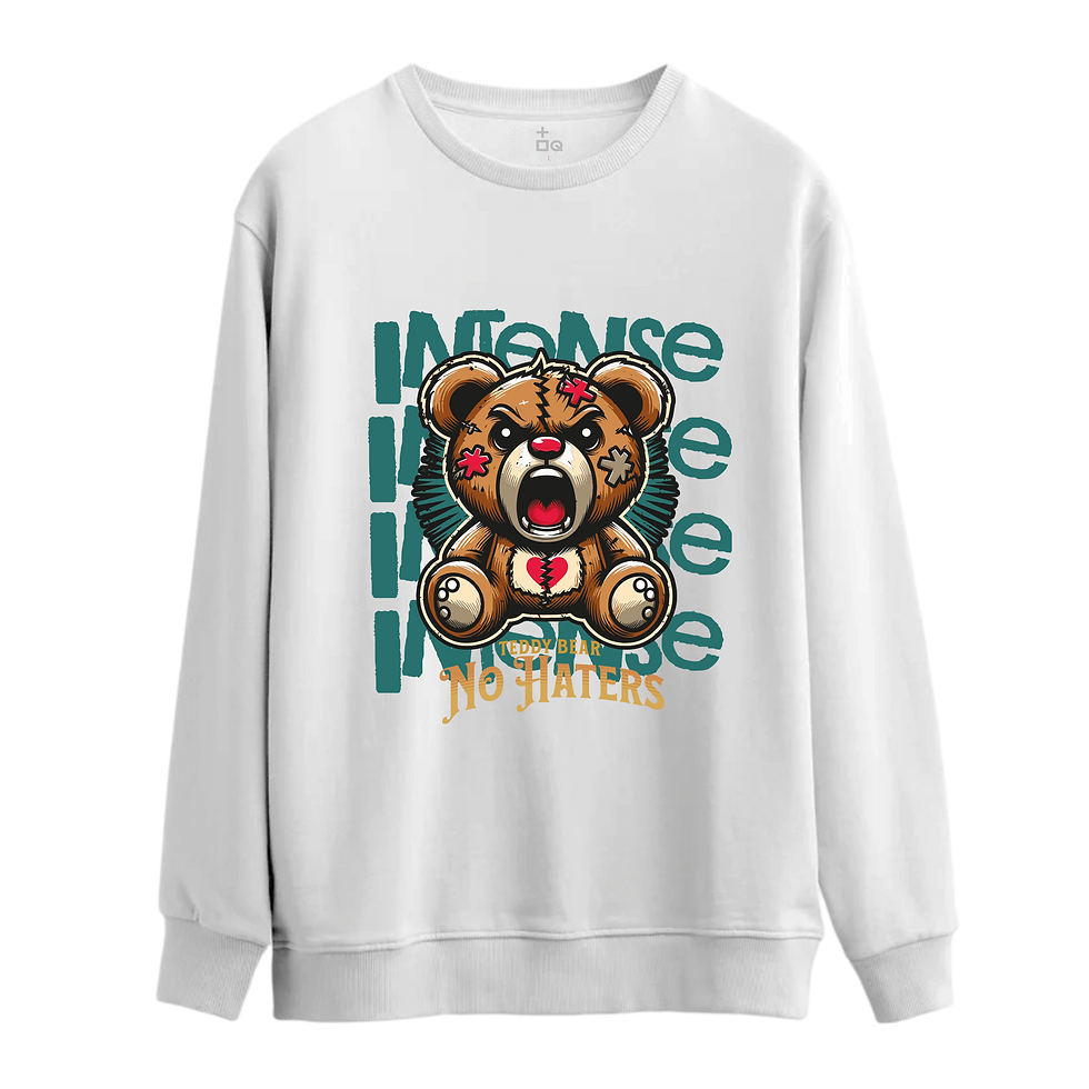 Ayı Teddy 1 Sweatshirt (İçi Tüylü, Kalın Kumaş)