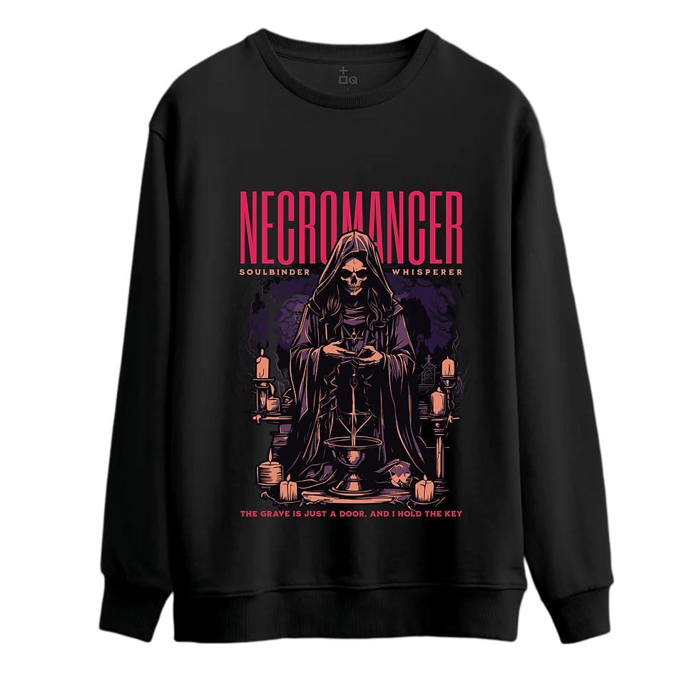 Necromancer Sweatshirt (İçi Tüylü, Kalın Kumaş)