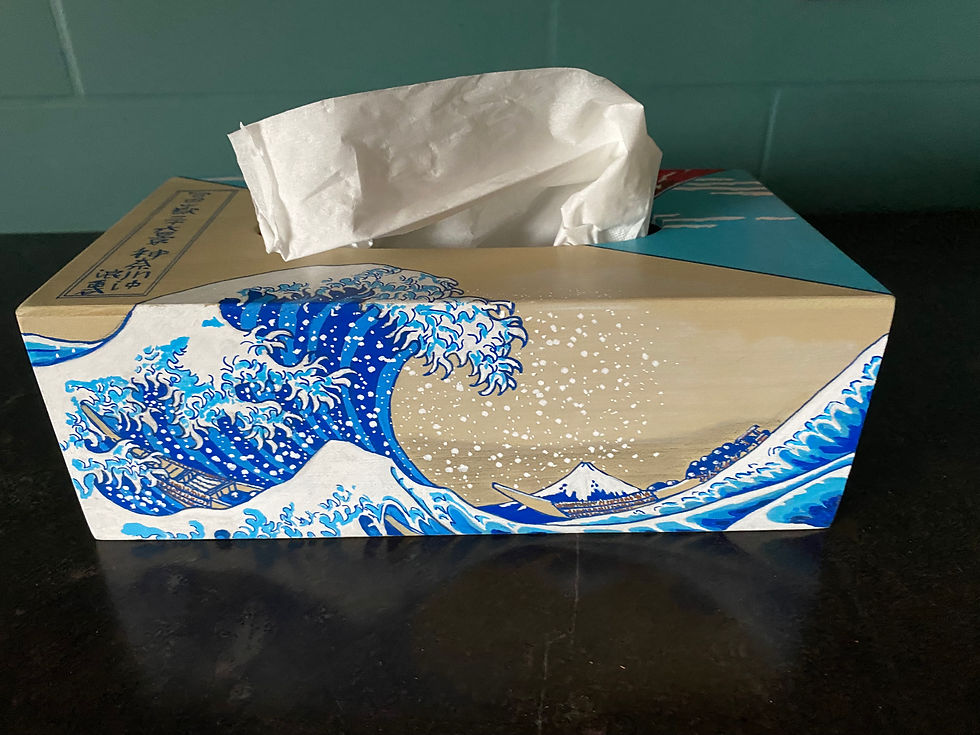 Miniature : Boite à mouchoirs "estampes japonaise" Hokusaï