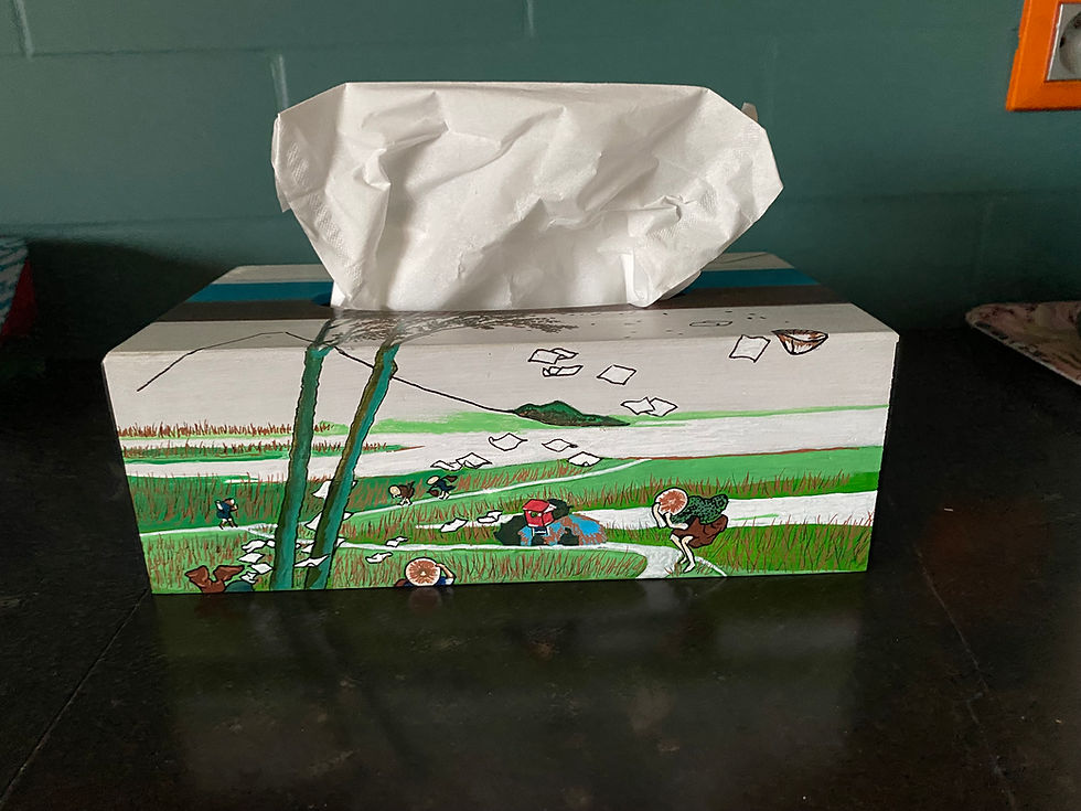 Miniature : Boite à mouchoirs "estampes japonaise" Hokusaï