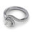 Thumbnail: Engagement Rings Silver Opulence Twisting Halo 1CT Moissanite Promise Rings