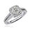 Thumbnail: Engagement Rings Cushion Shape Halo Split Shank 1CT Moissanite Promise Rings