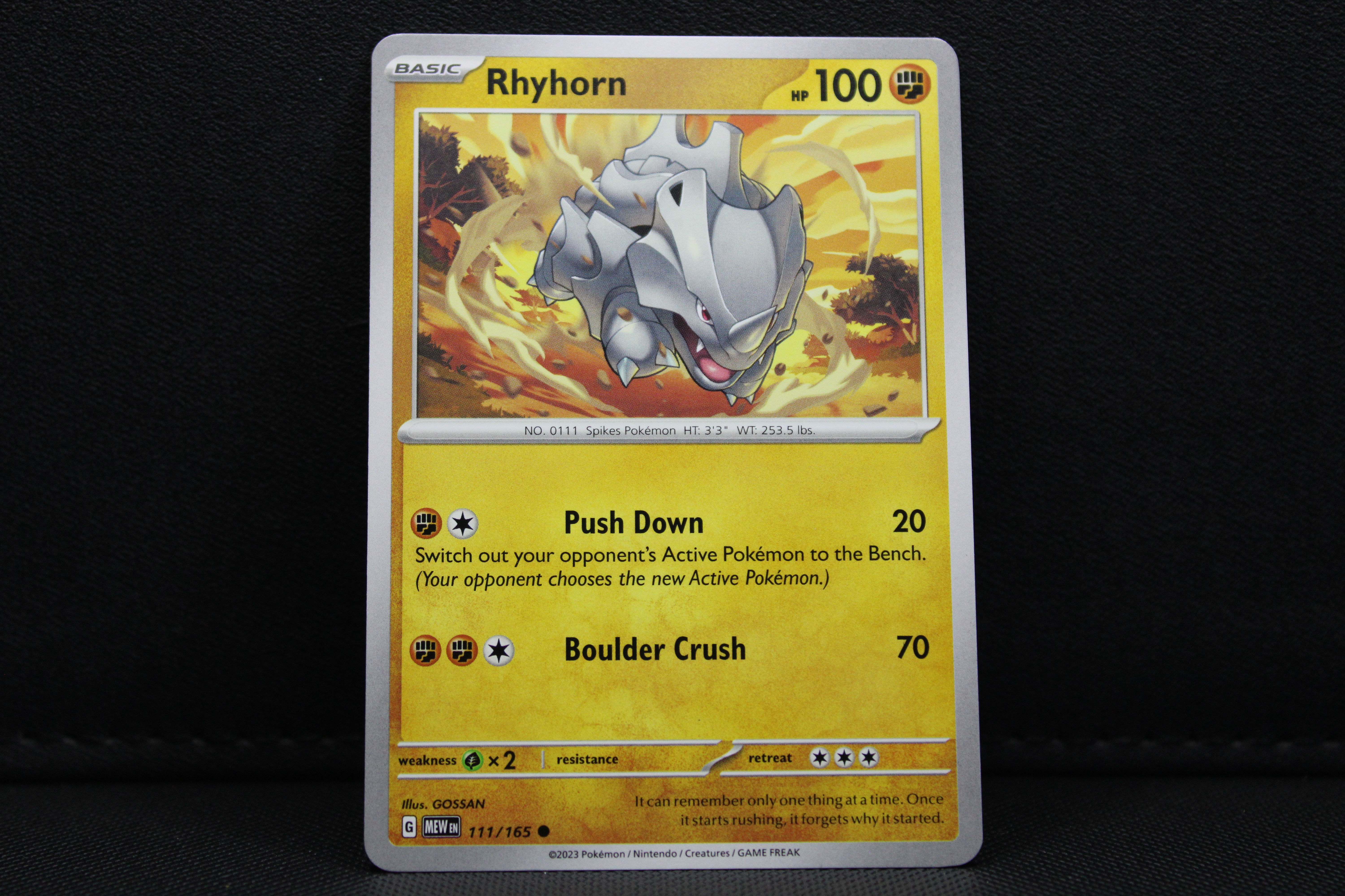 Rhyhorn 111/165 - Non Holo, SV 151