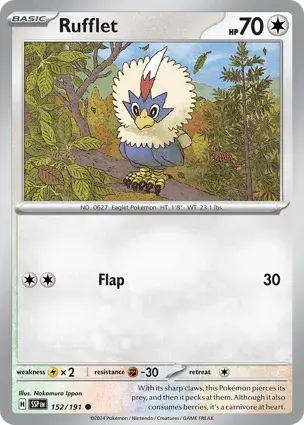 Rufflet 152/191 - Non Holo, SV Surging Sparks