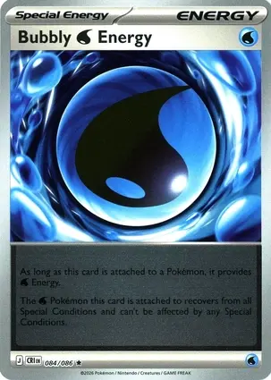 Bubbly Water Energy 084/086 - Reverse Holo, ME Chaos Rising
