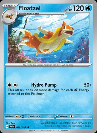Floatzel 047/198 - Non Holo, SV Scarlet & Violet