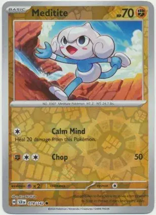 Meditite 078/142 - Reverse Holo, SV Stellar Crown