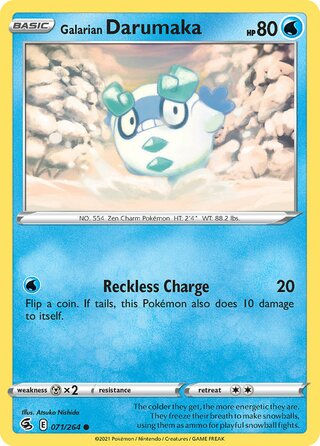 Galarian Darumaka 071/264 - Non Holo, SWSH Fusion Strike