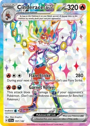 Cinderace Ex 157/142 - Holo (Full Art), SV Stellar Crown