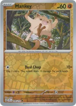 Mankey 098/191 - Reverse Holo, SV Surging Sparks