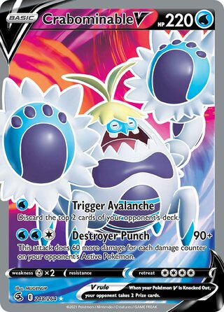 Crabominable V 248/264 - Holo (Full Art), SWSH Fusion Strike