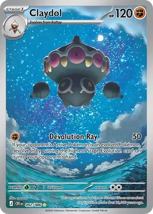 Claydol 092/086 - Holo (Full Art), ME Chaos Rising
