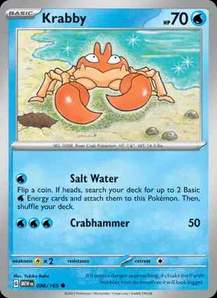 Krabby 098/165 - Non Holo, SV 151