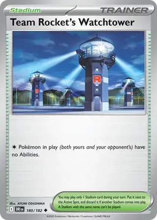 Team Rocket's Watchtower 180/182 - Non Holo, SV Destined Rivals