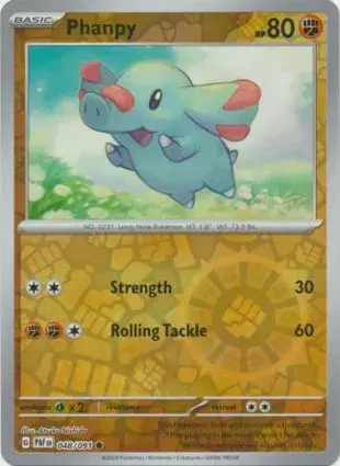 Phanpy 048/091 - Reverse Holo, SV Paldean Fates