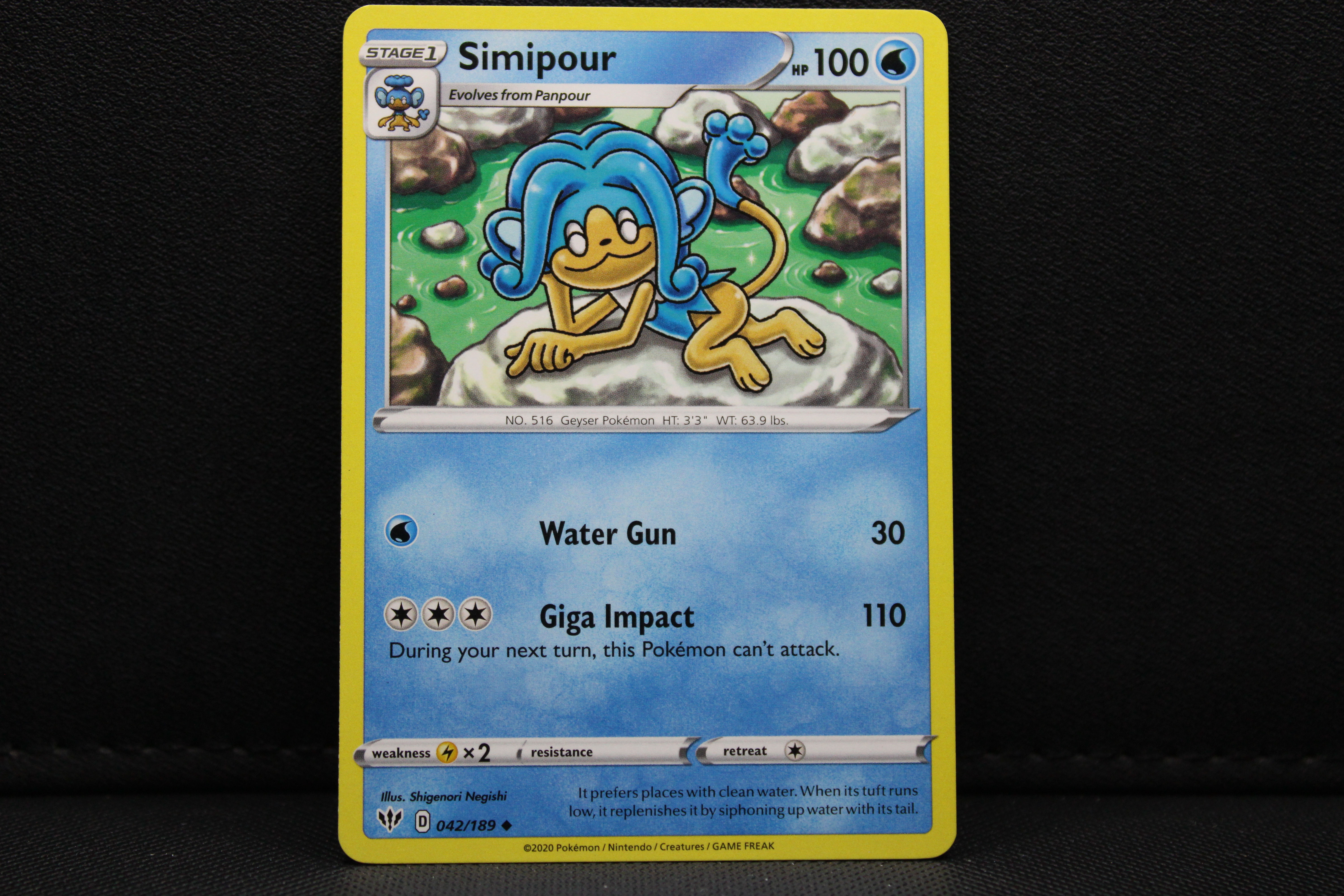 Simipour 042/189 - Non Holo, SWSH Darkness Ablaze