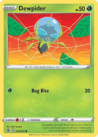 Dewpider 019/264 - Non Holo, SWSH Fusion Strike