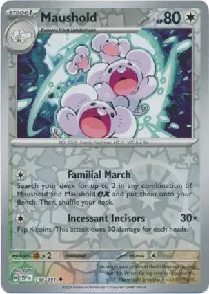 Maushold 158/191 - Reverse Holo, SV Surging Sparks