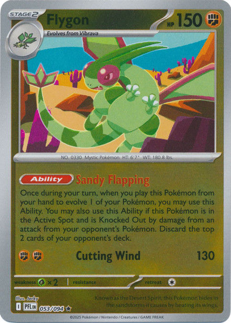 Flygon 053/094 - Reverse Holo, ME Phantasmal Flames