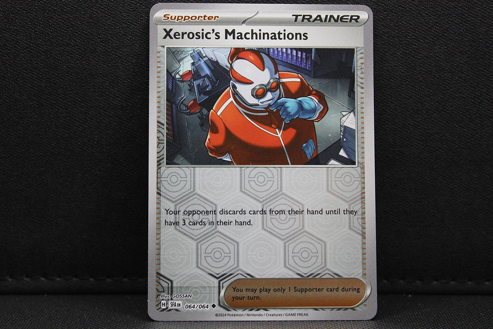 Thumbnail: Xerosic's Machinations 064/064 - Trainer Reverse Holo, SV Shrouded Fable