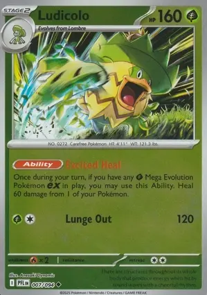 Ludicolo 007/094 - Reverse Holo, ME Phantasmal Flames