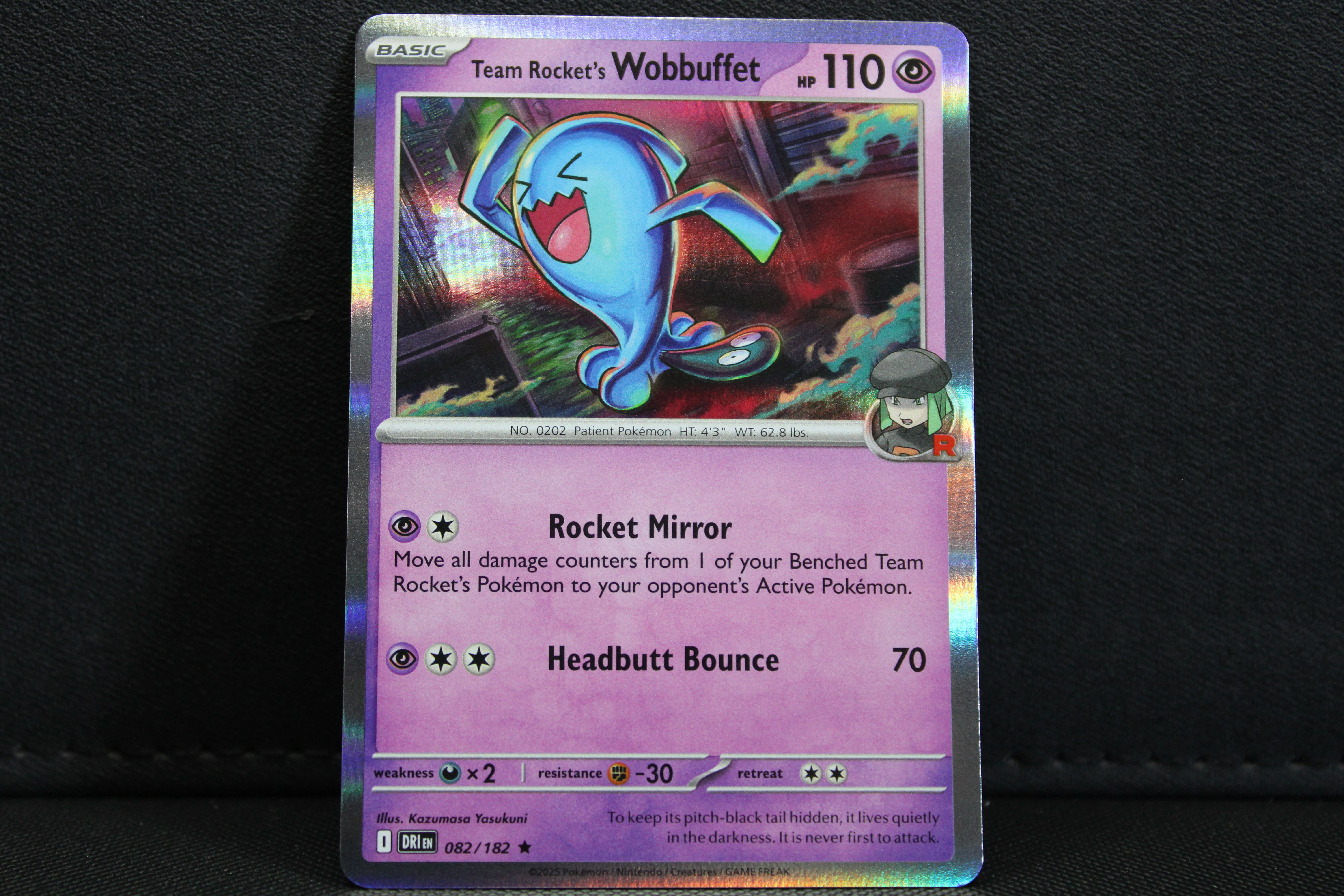 Team Rocket's Wobbuffet 082/182 - Holo, SV Destined Rivals