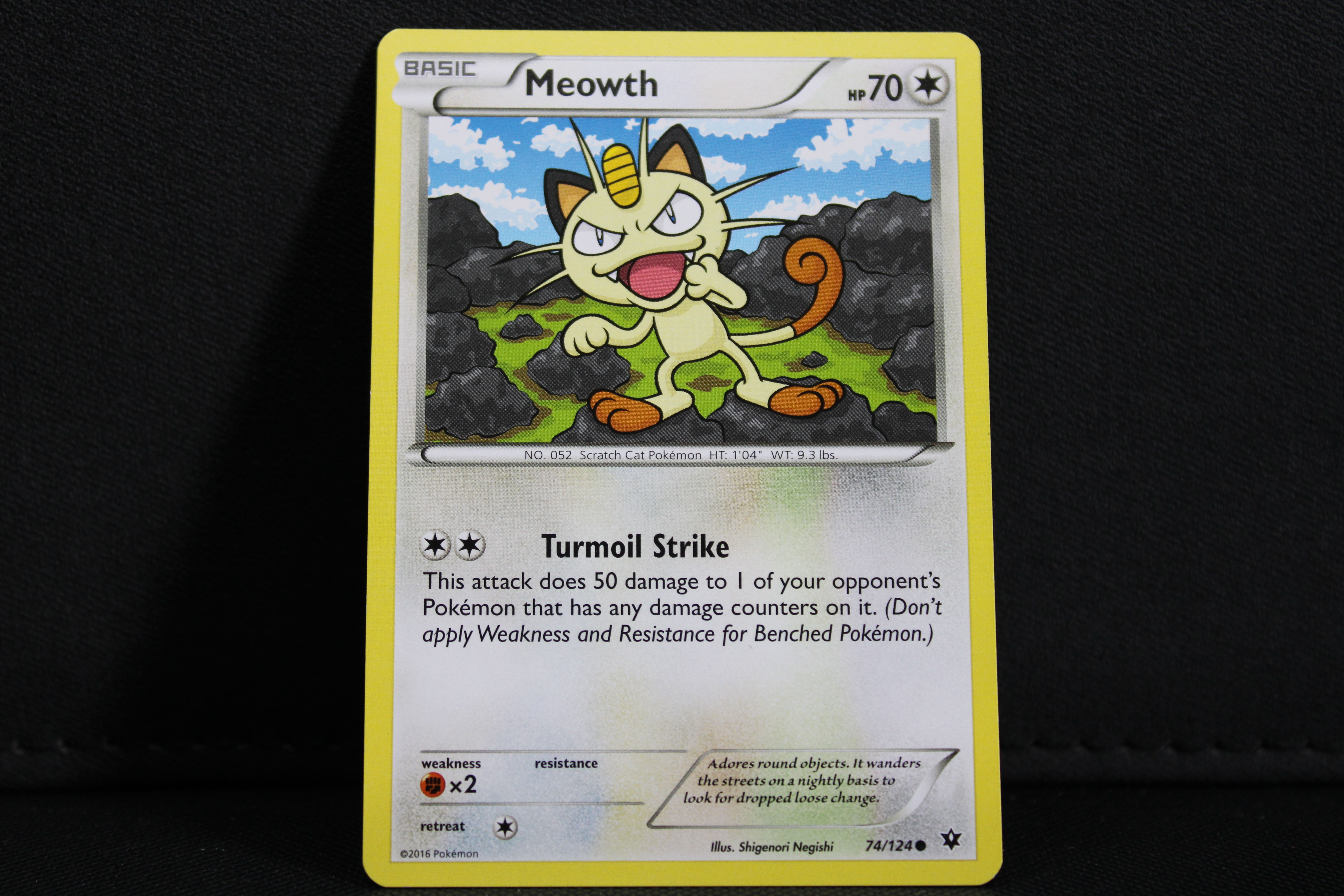 Meowth 74/124 - Non Holo, XY Fates Collide