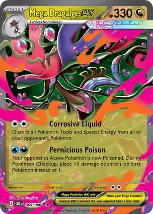 Mega Dragalge Ex 065/086 - Holo (Half Art), ME Chaos Rising