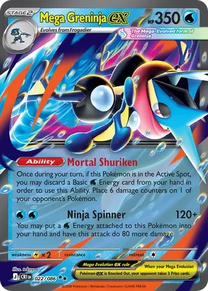 Mega Greninja Ex 022/086 - Holo (Half Art), ME Chaos Rising