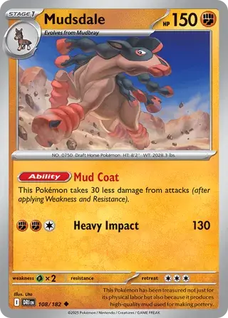 Mudsdale 108/182 - Non Holo, SV Destined Rivals