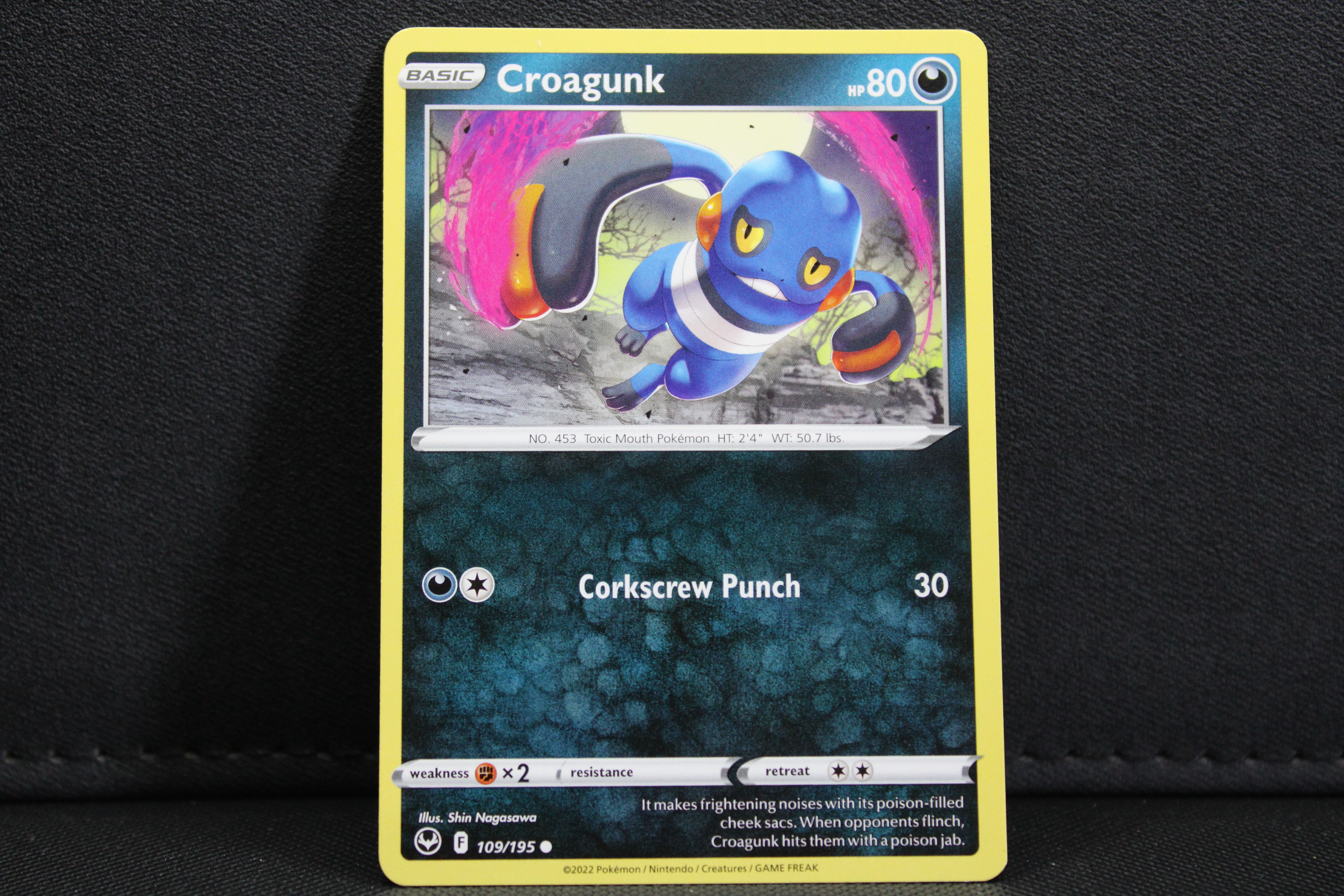 Croagunk 109/195 - Non Holo, SWSH Silver Tempest
