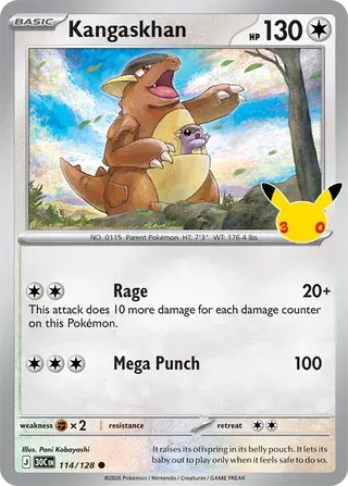 Kangaskhan 114/128 - Holo, 30th Celebrations