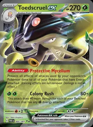 Toedscruel Ex 005/091 - Holo (Half Art), SV Paldean Fates