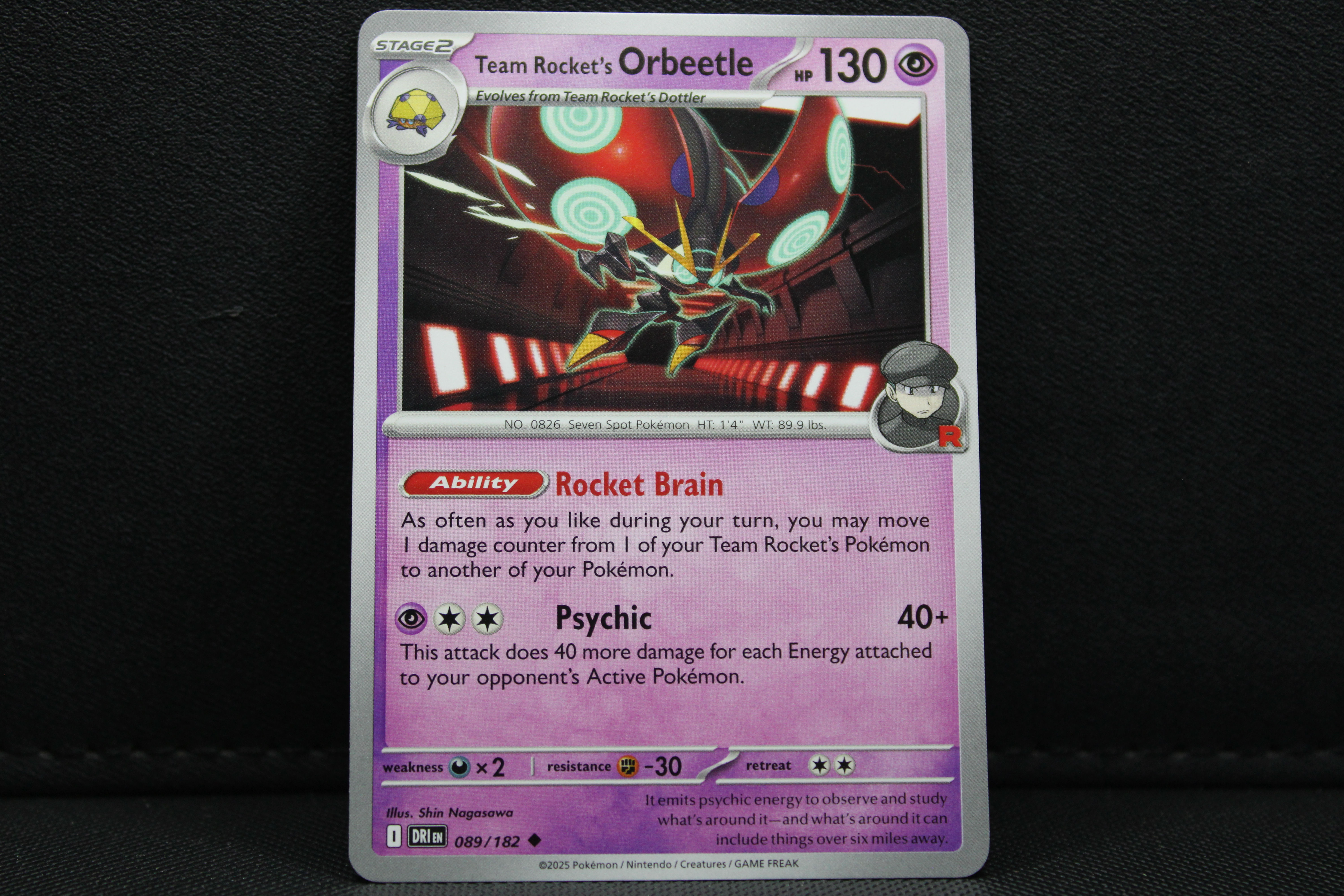Team Rocket's Orbeetle 089/182 - Non Holo, SV Destined Rivals