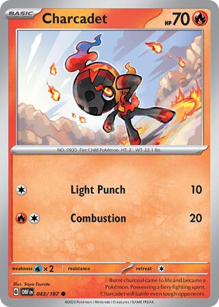 Charcadet 043/197 - Non Holo, SV Obsidian Flames