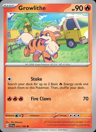 Growlithe 031/198 - Non Holo, SV Scarlet & Violet