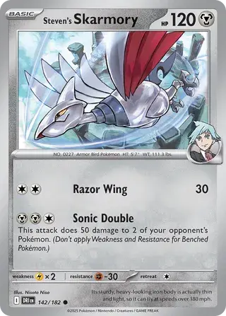 Steven's Skarmory 142/182 - Non Holo, SV Destined Rivals