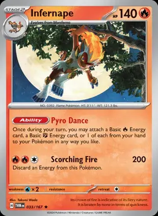 Infernape 033/167 - Non Holo, SV Twilight Masquerade 